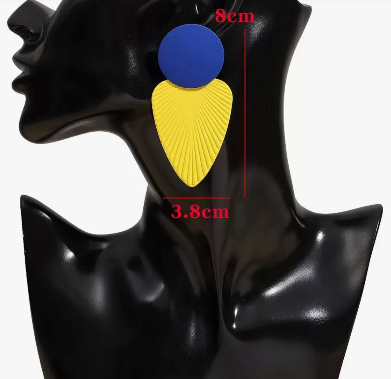 Boucle Zoé jaune et bleue