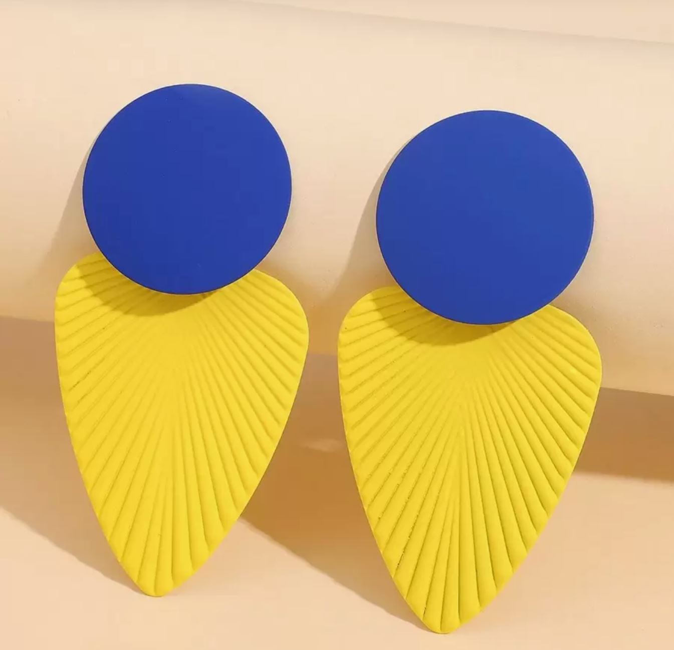 Boucle Zoé jaune et bleue