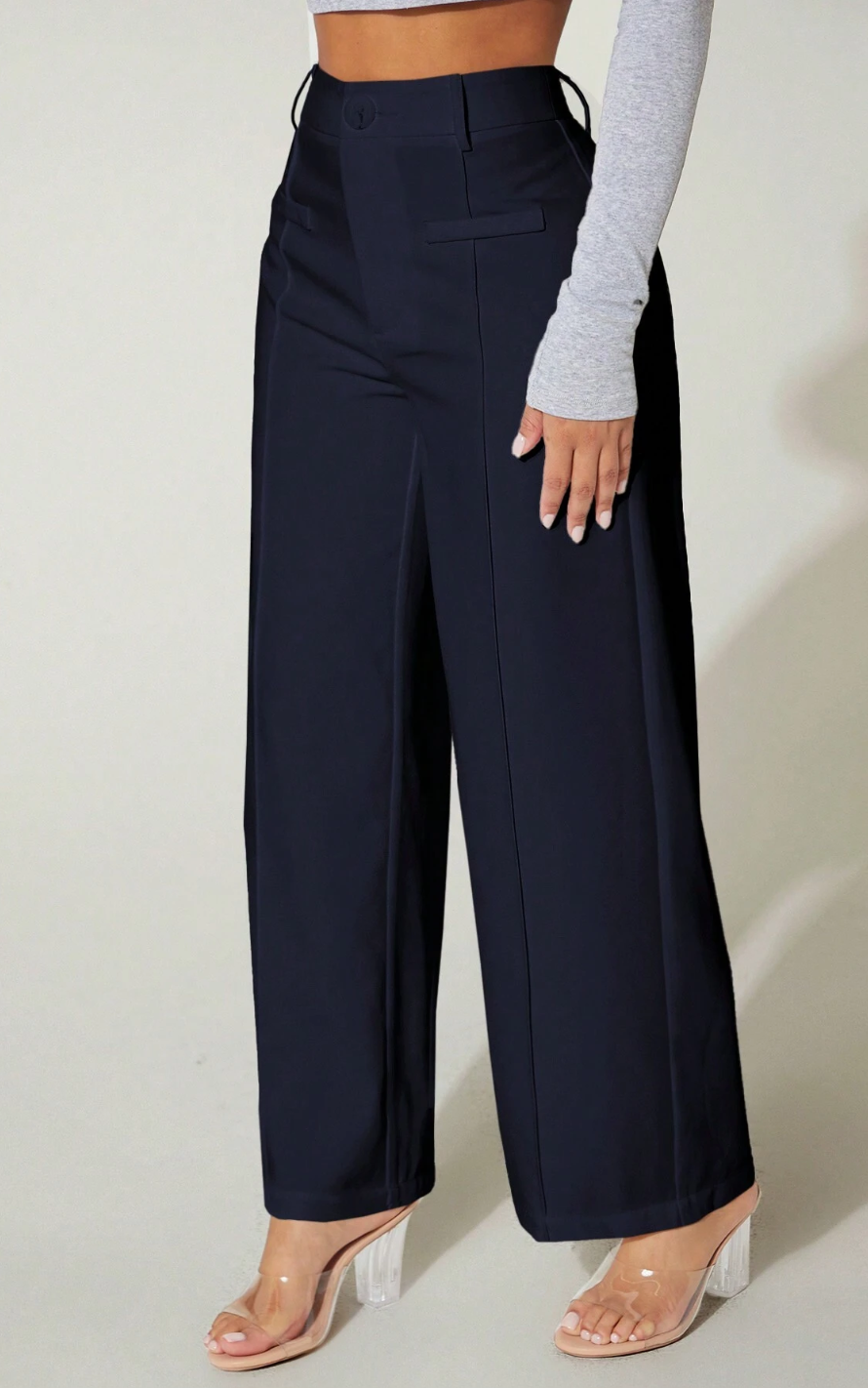 Pantalon solide bleu