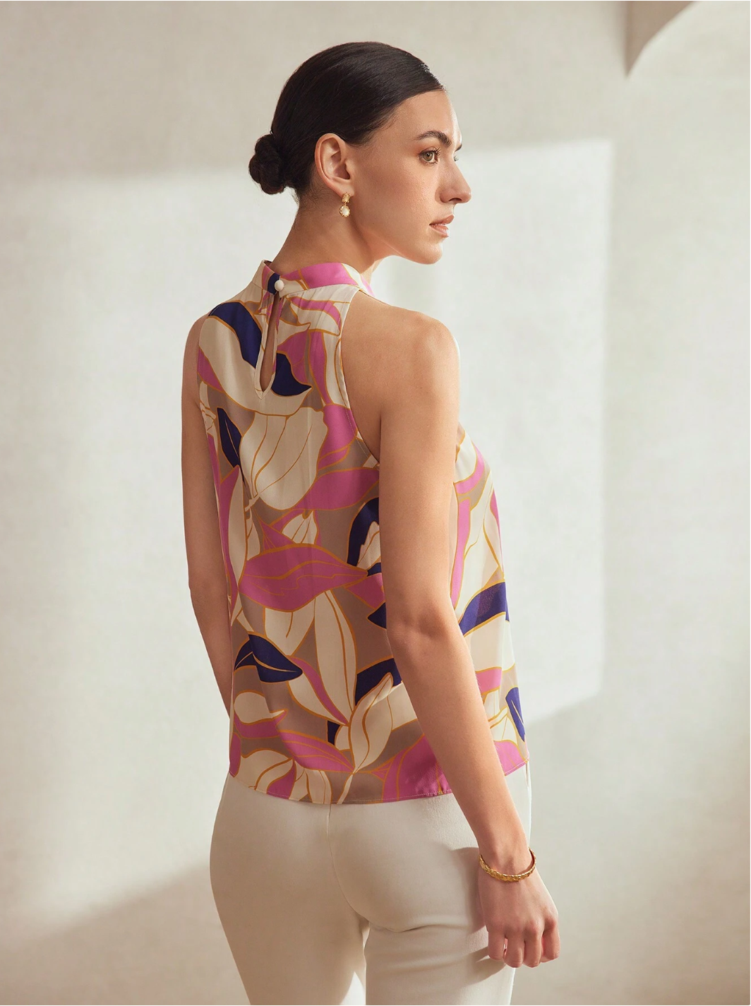 Top sans manches multicolore
